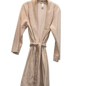 hanro pale pastel peach short bathrobe XS swiss designer